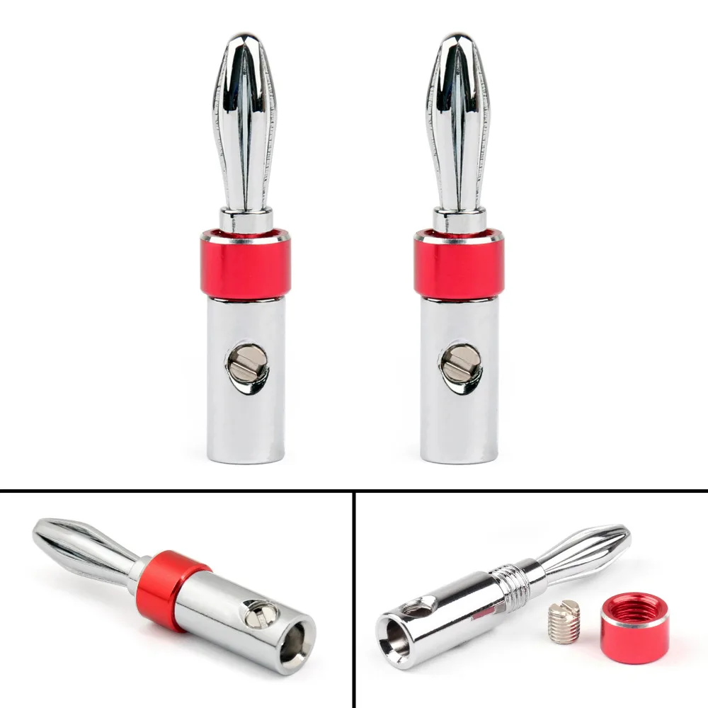 Areyourshop Solderless Banana Plug Rhodium-plated Speaker Cable Audio Connector Red Black 2/8PCS Wholesale Connector Jack Plug
Areyourshop Solderless Banana Plug Rhodium-plated Speaker Cable Audio Connector Red Black 2/8PCS Wholesale Connector Jack Plug