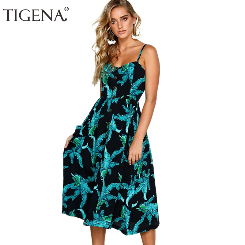 TIGENA Sexy Strap Backless Long Summer Dress Women 2019 Floral Print Bohemian Beach Midi Dress and Sundress Women Robe Femme
TIGENA Sexy Strap Backless Long Summer Dress Women 2019 Floral Print Bohemian Beach Midi Dress and Sundress Women Robe Femme