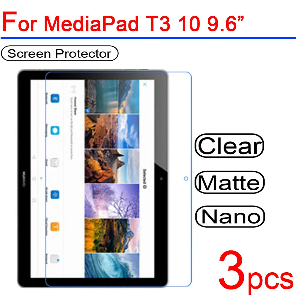3pcs Ultra Clear Soft LCD Screen Protectors film Guard Cover for Huawei Mediapad T3 10 7.0 8.0 3G WIFI Tablet Protective Film 
3pcs Ultra Clear Soft LCD Screen Protectors film Guard Cover for Huawei Mediapad T3 10 7.0 8.0 3G WIFI Tablet Protective Film