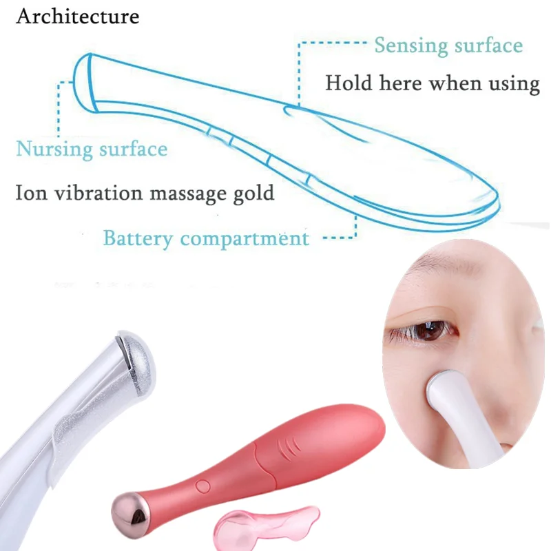 Beauty Mini Eye Massage Device Pen Type Electric Eye Massager Facials Vibration Thin Face Magic Stick Anti Bag Pouch & Wrinkle Sadoun.com