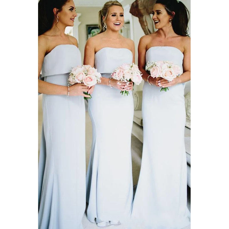 2019 Bridesmaid Dresses Strapless Sleeveless Floor Length Formal Weding Guest Dress Maid Of Honor Gown
2019 Bridesmaid Dresses Strapless Sleeveless Floor Length Formal Weding Guest Dress Maid Of Honor Gown