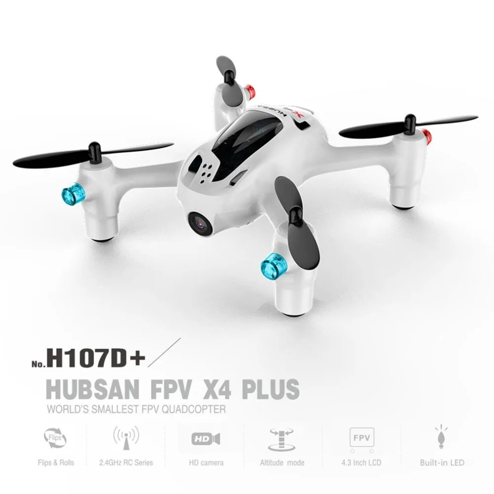 

Hubsan X4 H107D+ 2.4GHz 4CH 6-axis Gyro Drone 5.8G FPV 1080P FHD Camera RTF RC Quadcopter With Altitude Hold Headless Mode