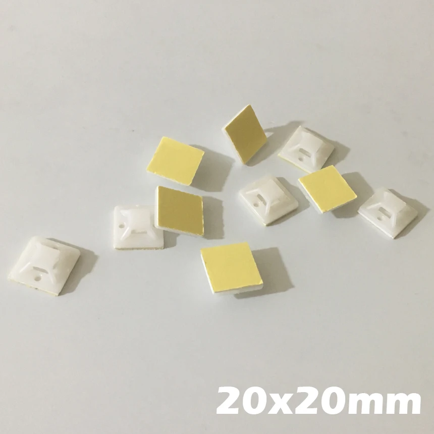 100pcs 20x20mm 20*20 White Black Nylong Square Plastic Yellow Self Adhesive Wire Zip Fixed Holder Cable Tie Mount Base
100pcs 20x20mm 20*20 White Black Nylong Square Plastic Yellow Self Adhesive Wire Zip Fixed Holder Cable Tie Mount Base