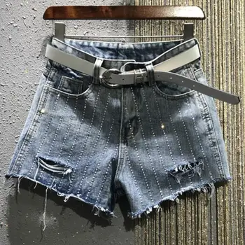 Diamond hole high waist denim shorts 2020 summer new fashion women jeans short wide leg
Diamond hole high waist denim shorts 2020 summer new fashion women jeans short wide leg