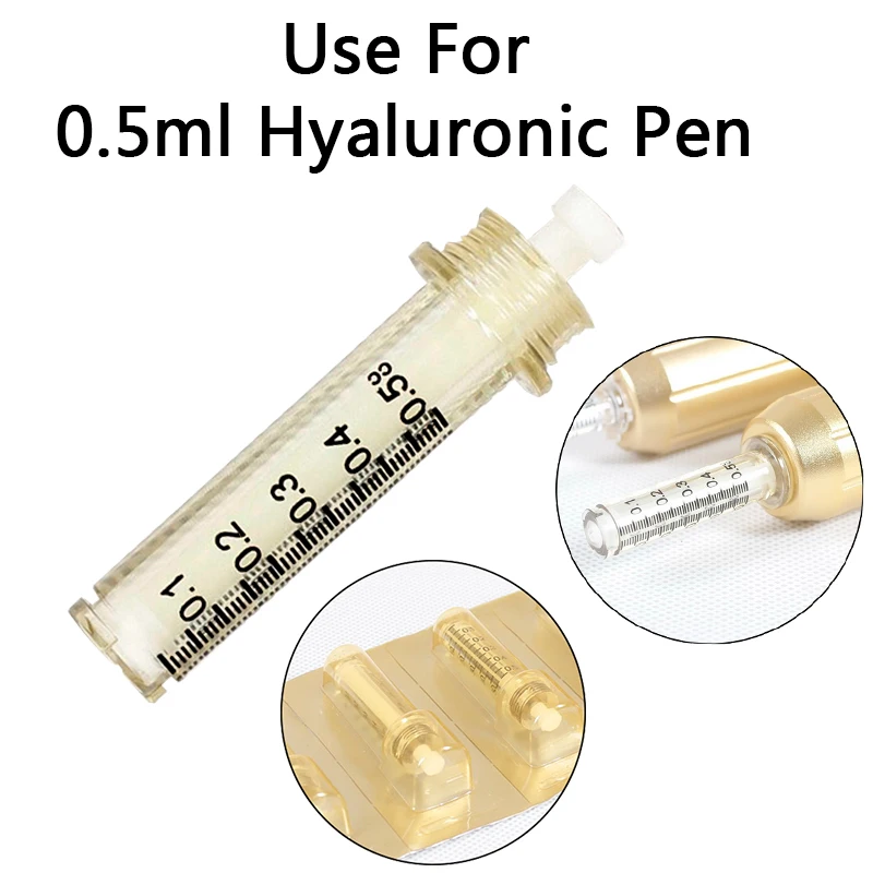 0.5ml Syringe and Medicine Needle Ampoule Head for Hyaluron Gun Hyaluron Pen High Pressure Wrinkle Removal Water Syringe Needles
0.5ml Syringe and Medicine Needle Ampoule Head for Hyaluron Gun Hyaluron Pen High Pressure Wrinkle Removal Water Syringe Needles