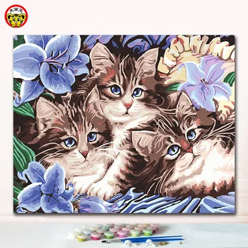 three kittens cut animal coloring painting pictures by numbers animals for children learning drawing paint with kits on canvas
three kittens cut animal coloring painting pictures by numbers animals for children learning drawing paint with kits on canvas