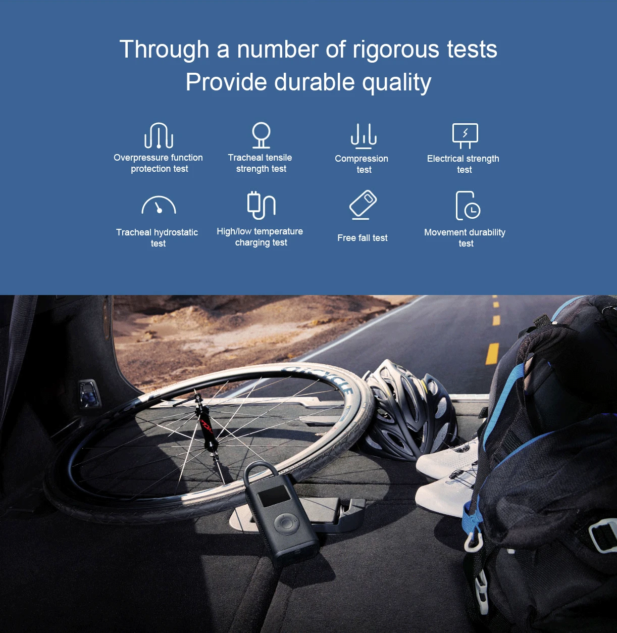 Xiaomi Mijia 150Psi Portable Smart Digital Tire Pressure Detection Electric Inflator Pump 9
