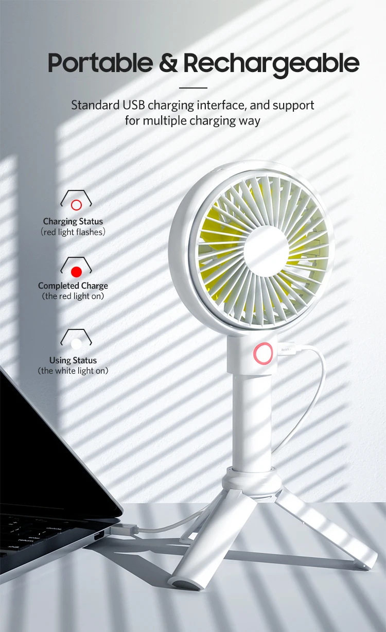 Rechargeable Colorful USB Mini Fan Handheld Fan with 3-Speed - - gadget Rechargeable Colorful USB Mini Fan Handheld Fan with 3-Speed - - gadget