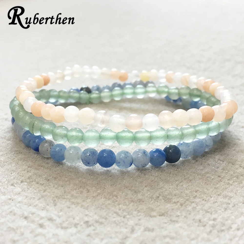 Ruberthen 4 mm Natural Green Blue Pink Aventurine Bracelet Set Trendy Mini Gem Stone Energy Bracelet High Quality Jewelry
Ruberthen 4 mm Natural Green Blue Pink Aventurine Bracelet Set Trendy Mini Gem Stone Energy Bracelet High Quality Jewelry
