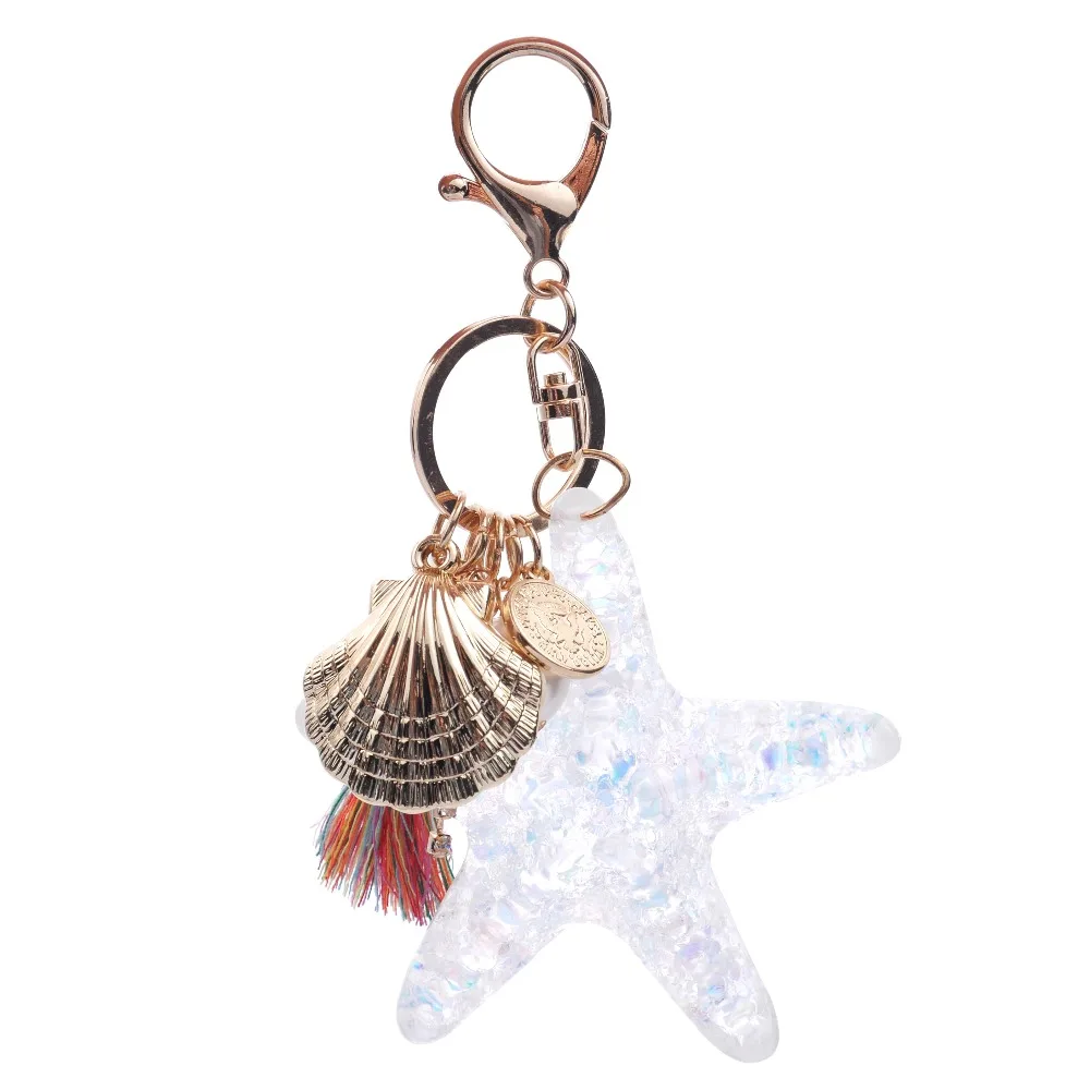 Cartoon Sea World Starfish Pearl Shell Key Ring Chain Crystal Pendant Keyring Keychain Keyfob Lovers Women bag pendant Gift
Cartoon Sea World Starfish Pearl Shell Key Ring Chain Crystal Pendant Keyring Keychain Keyfob Lovers Women bag pendant Gift