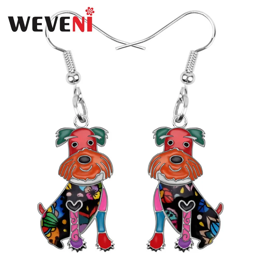 WEVENI Enamel Alloy Happy Sitting Schnauzer Dog Earrings Drop Dangle Big Long Trendy Animal Jewelry For Women Girls Gift Brincos
WEVENI Enamel Alloy Happy Sitting Schnauzer Dog Earrings Drop Dangle Big Long Trendy Animal Jewelry For Women Girls Gift Brincos