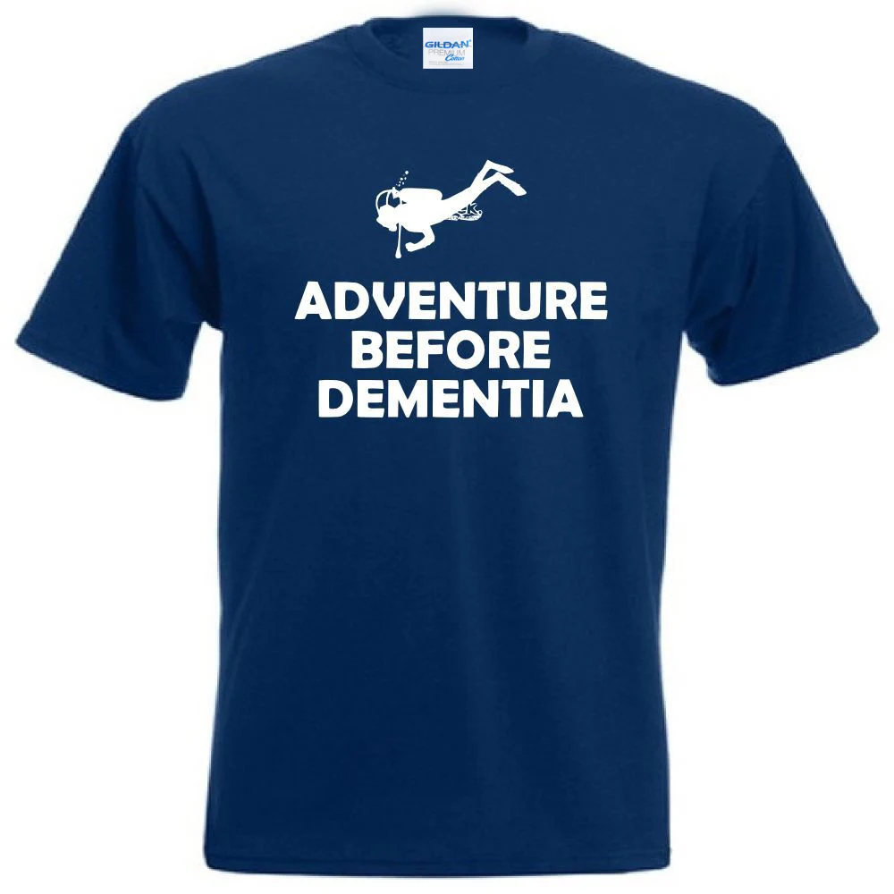 2018 New Casual Summer Mens Print T-Shirt Scuba Diver Diver T-Shirt Adventure Before Dementia Funny Gift Idea Logo Tee Shirts
2018 New Casual Summer Mens Print T-Shirt Scuba Diver Diver T-Shirt Adventure Before Dementia Funny Gift Idea Logo Tee Shirts