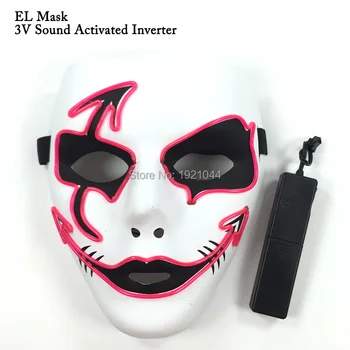 New design 10 Color optional Neon glow light EL Wire Mask Cute Funny Masquerade Dance Party Cosplay Mask+Sound activated Drive
New design 10 Color optional Neon glow light EL Wire Mask Cute Funny Masquerade Dance Party Cosplay Mask+Sound activated Drive