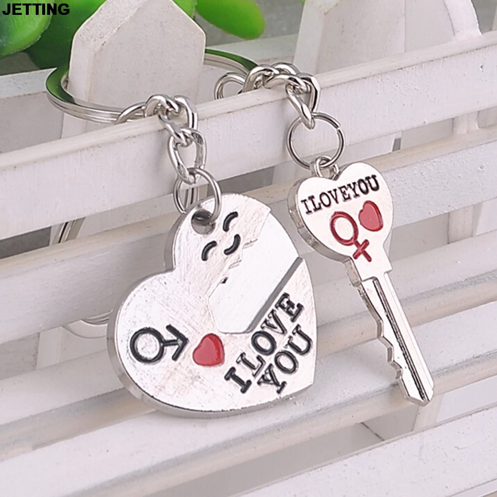 JETTING Silver Color Tone Love Heart Key Chains Lock Rings Bag Jewelry Wedding Trinket Valentine Day Gift 1 pair
JETTING Silver Color Tone Love Heart Key Chains Lock Rings Bag Jewelry Wedding Trinket Valentine Day Gift 1 pair