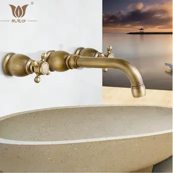 Antique finish bronze widespread lavatory sink faucet wall mount mixer faucet Dual Handles basin faucet FES-5390
Antique finish bronze widespread lavatory sink faucet wall mount mixer faucet Dual Handles basin faucet FES-5390