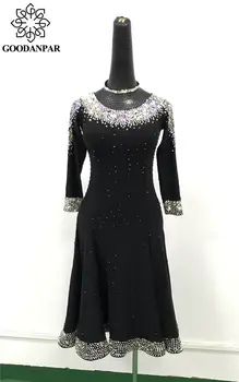 GOODANPAR Latin Dance Dresses Standard Long Sleeve SS20 AB Stones Stage Dance Wear Bodysuit Handmade Custom Made Black
GOODANPAR Latin Dance Dresses Standard Long Sleeve SS20 AB Stones Stage Dance Wear Bodysuit Handmade Custom Made Black