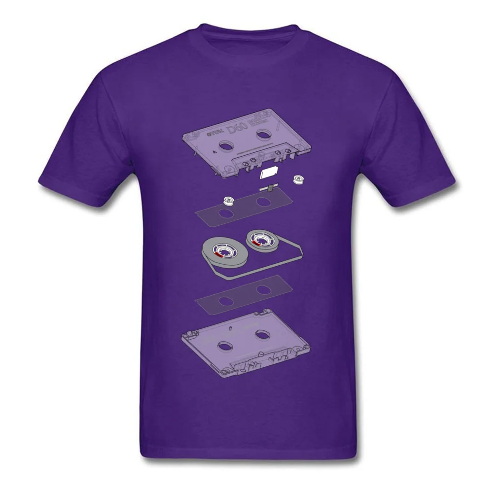 Cassette Explosion Top T-shirts Company Short Sleeve Family Cotton Fabric Round Neck Youth Tops & Tees Casual Tshirts Mother Day Cassette Explosion purple