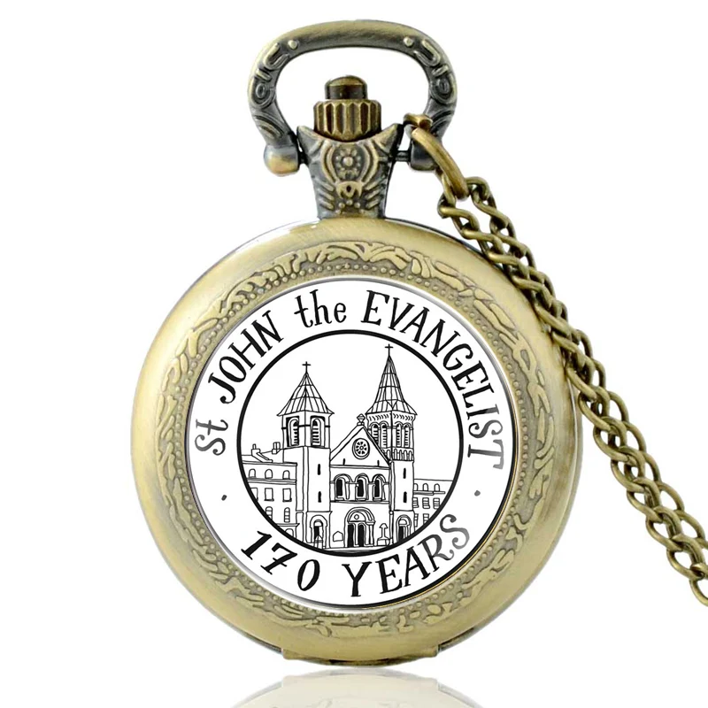 Винтажные бронзовые Кварцевые карманные часы с подвеской в виде ожерелья |