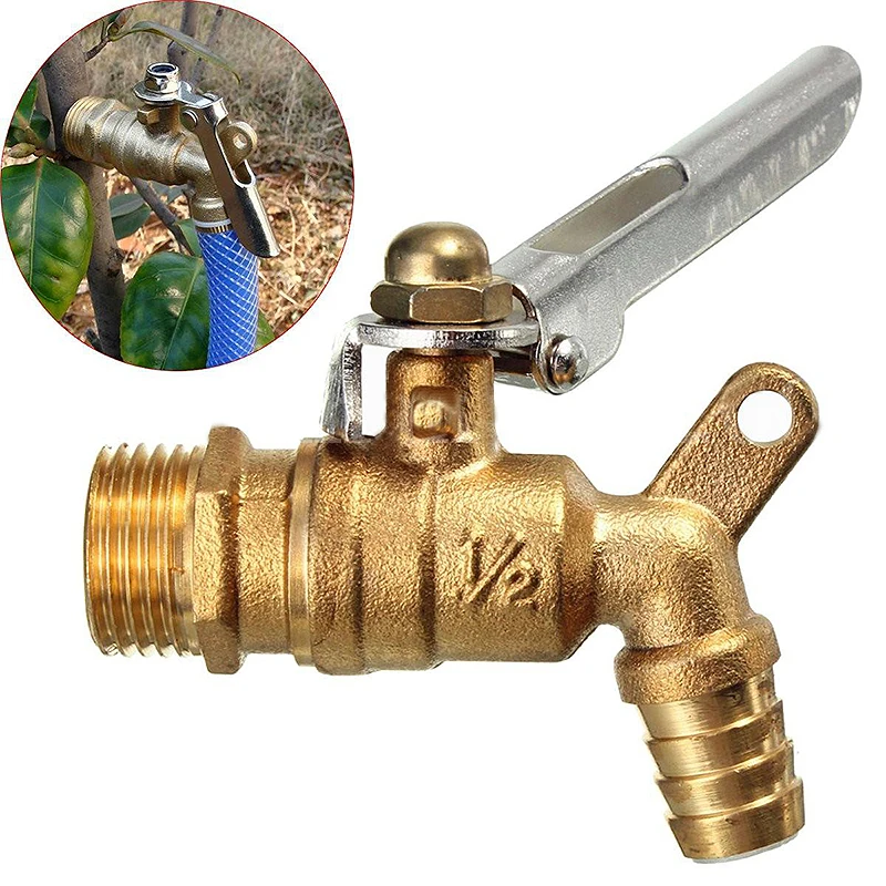 2020 1 2 2cm Brass Thread Waterfall Bathroom Basin Faucet Locked
