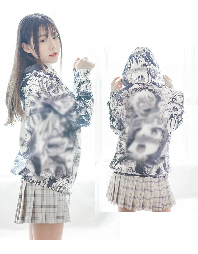 Sexy Ahegao HOODIE Casual Japan Anime Ahe ablush expression Long sleeve Coat Men Woman Cosplay Costumes
Sexy Ahegao HOODIE Casual Japan Anime Ahe ablush expression Long sleeve Coat Men Woman Cosplay Costumes