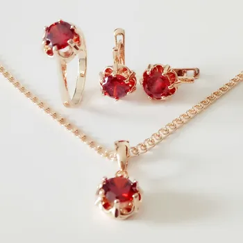 New Top Fashion Jewelry Set 585 Rose Gold Jewelry Trendy Round Red Cubic Zircon Women Necklace Earrings Wedding Jewelry Sets
New Top Fashion Jewelry Set 585 Rose Gold Jewelry Trendy Round Red Cubic Zircon Women Necklace Earrings Wedding Jewelry Sets