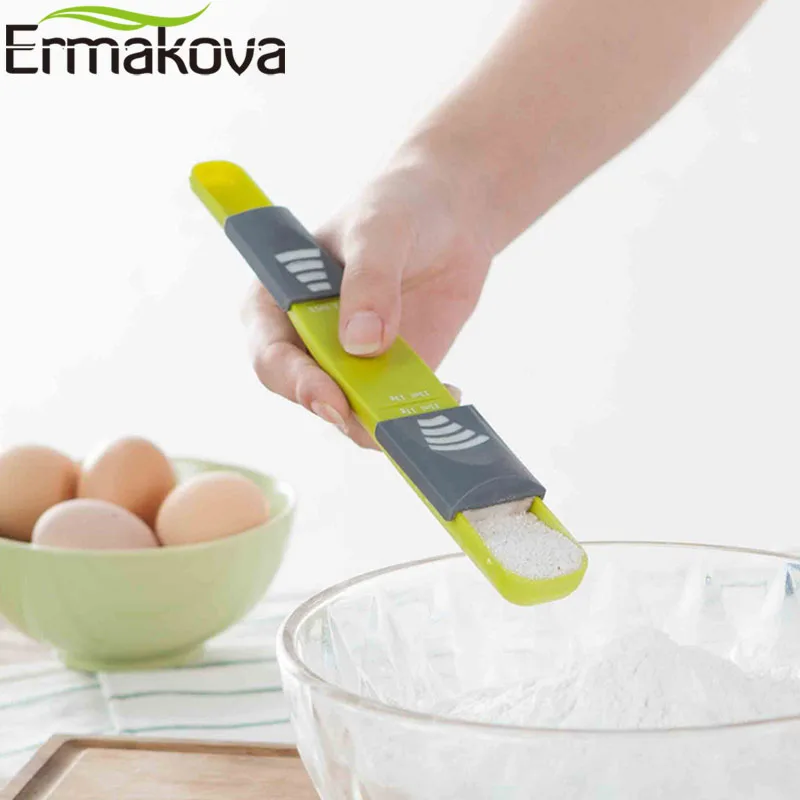 ERMAKOVA Measuring Spoon Adjustable Scale Measuring Cup Scoop Metering Spoon Baking Cooking Tool Double End Eight Stalls
ERMAKOVA Measuring Spoon Adjustable Scale Measuring Cup Scoop Metering Spoon Baking Cooking Tool Double End Eight Stalls