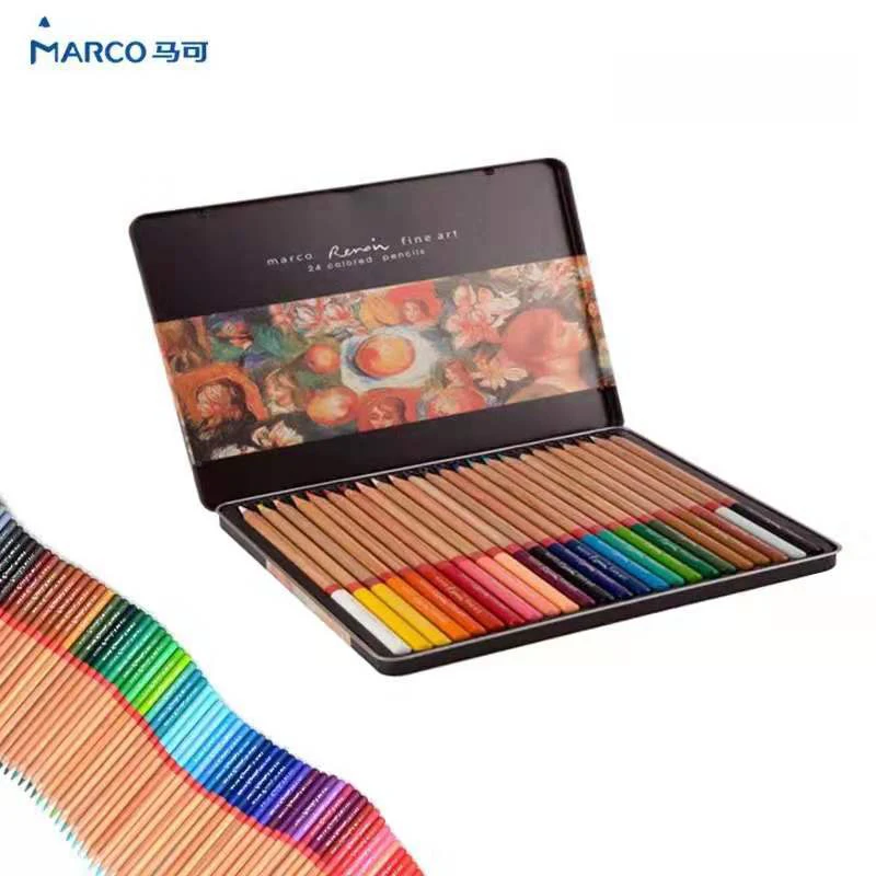 Marco 24/36/48/72/100 professional Oily Color Pencils lapices de colores for Coloured Drawing Pencil Set Art Supplies
Marco 24/36/48/72/100 professional Oily Color Pencils lapices de colores for Coloured Drawing Pencil Set Art Supplies