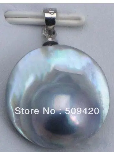 Free ShippingSingle Mabe Pearl Pendant Necklace
