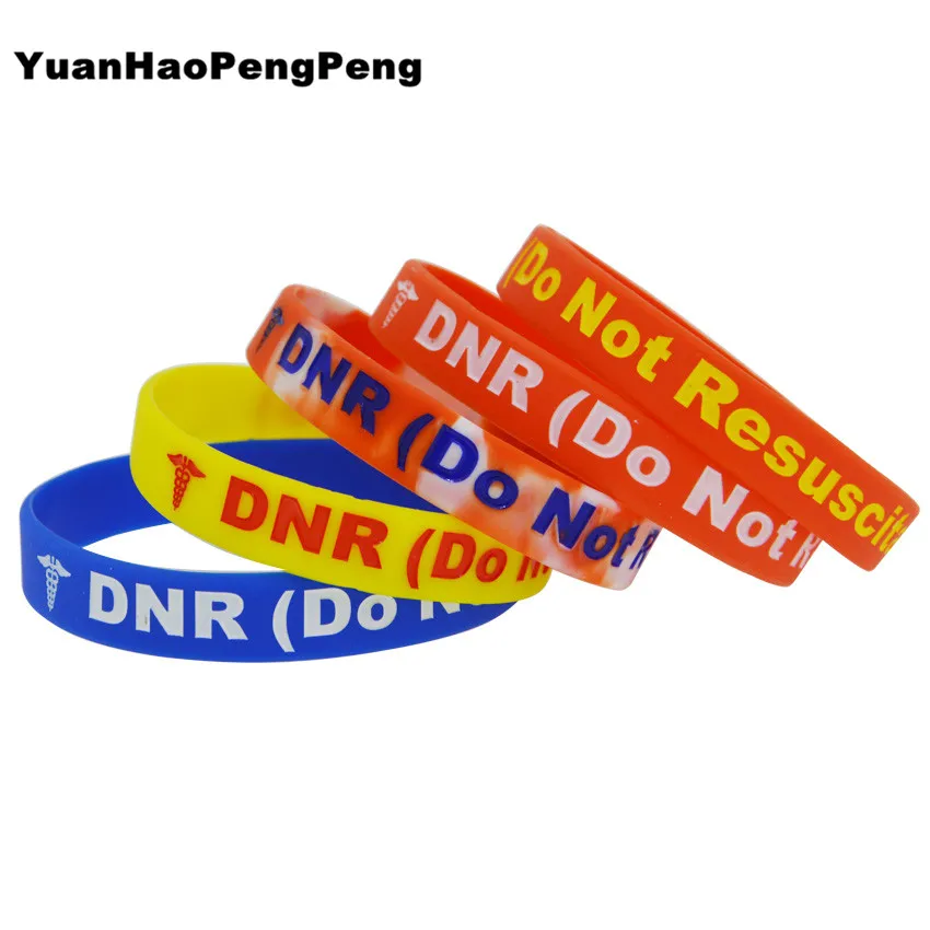 50pcs/lot DNR Do not Resuscitate Silicone Wristband Medical Alert Bracelet Classic Decoration Bangle for Emergency
50pcs/lot DNR Do not Resuscitate Silicone Wristband Medical Alert Bracelet Classic Decoration Bangle for Emergency