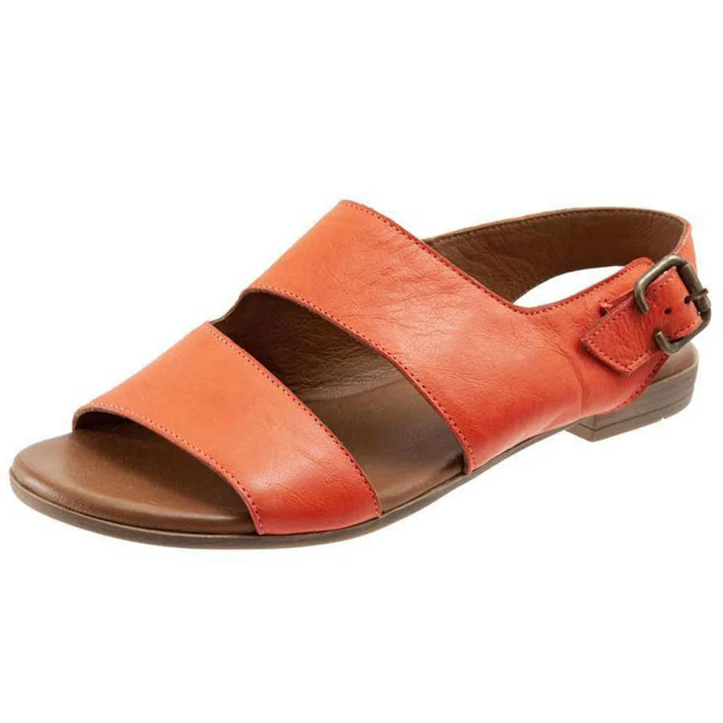MUQGEW Women's Leather Sandals Plus Size Retro Buckle-Strap Sandals Ankle Footwear Flat Bottom Roman Ladies Beach Hot Sale 2019
MUQGEW Women's Leather Sandals Plus Size Retro Buckle-Strap Sandals Ankle Footwear Flat Bottom Roman Ladies Beach Hot Sale 2019
