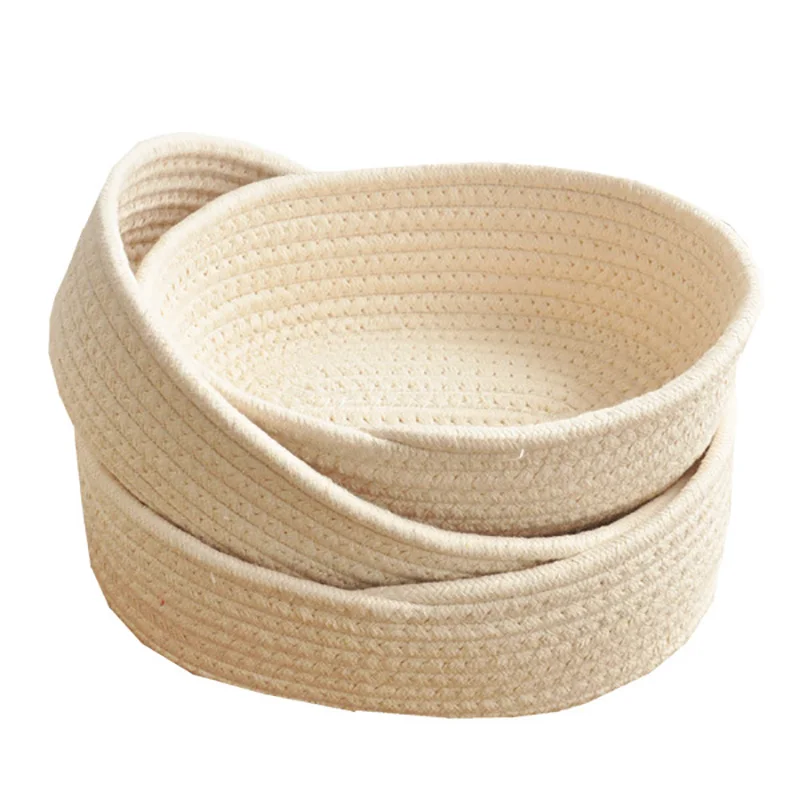 3PCS Japen Nordic Style Hand-woven Cotton Basket Headboard Tabletop Snack Sundries Storage Basket Key Cup Desktop Organizers
3PCS Japen Nordic Style Hand-woven Cotton Basket Headboard Tabletop Snack Sundries Storage Basket Key Cup Desktop Organizers