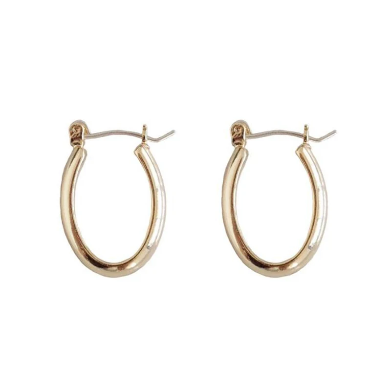 SRCOI Gold Silver Color U Circle Hoop Earrings Minimalist European Hollow Smooth Oval Alloy Huggie Earrings Geometric Womens New
SRCOI Gold Silver Color U Circle Hoop Earrings Minimalist European Hollow Smooth Oval Alloy Huggie Earrings Geometric Womens New