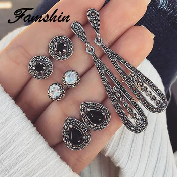 FAMSHIN 4 Pcs/Set Women Crystal Bohemian Earring Stud Earrings for Women Boucle D'oreille Jewelry Dazzling Crystal Opal Brincos
FAMSHIN 4 Pcs/Set Women Crystal Bohemian Earring Stud Earrings for Women Boucle D'oreille Jewelry Dazzling Crystal Opal Brincos