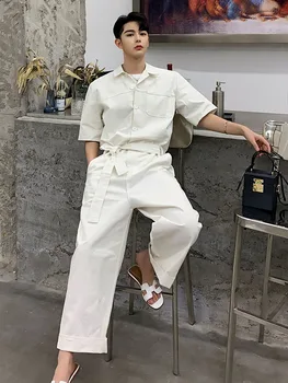 Men Harem Trousers Summer Short Sleeve Loose Casual Shirt Jumpsuit Pant Male Fashion Streetwear Hip Hop Overalls Cargo Pants
Men Harem Trousers Summer Short Sleeve Loose Casual Shirt Jumpsuit Pant Male Fashion Streetwear Hip Hop Overalls Cargo Pants