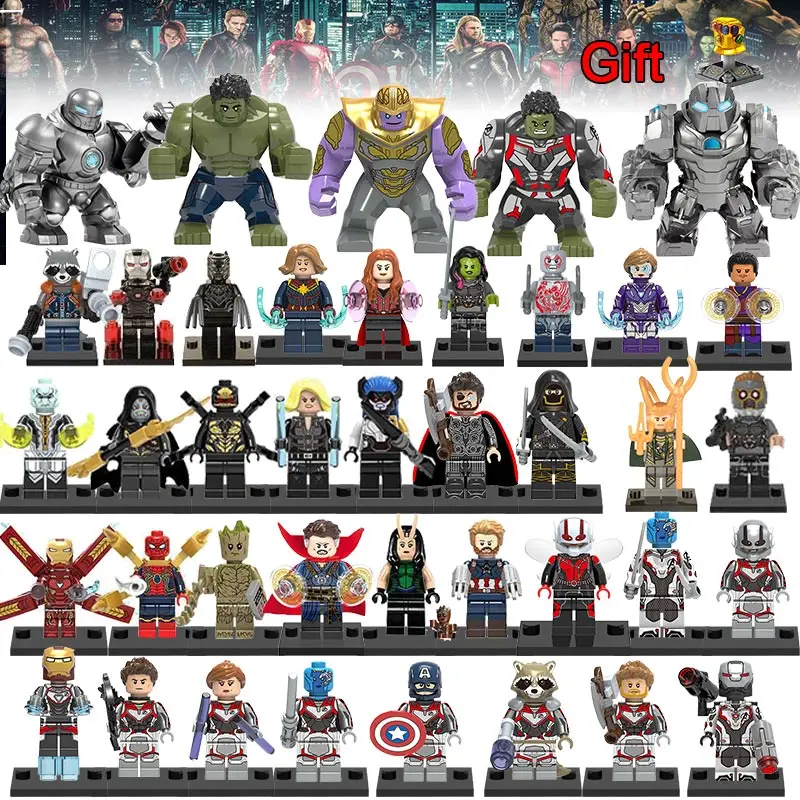 40Pcs/lot Super Heroes Building Blocks lEGOED Marvel Avengers 4 figures Iron Man Hulk Captain Ant Man Wasp Thanos Endgame Toys
40Pcs/lot Super Heroes Building Blocks lEGOED Marvel Avengers 4 figures Iron Man Hulk Captain Ant Man Wasp Thanos Endgame Toys
