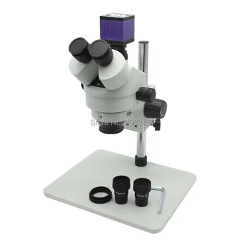 Continuous Zoom Binocular Visual 7-45X Trinocular Stereo Microscope+HDMI USB Camera+Dust-proof Mirror+Adjustable LED Lights
Continuous Zoom Binocular Visual 7-45X Trinocular Stereo Microscope+HDMI USB Camera+Dust-proof Mirror+Adjustable LED Lights