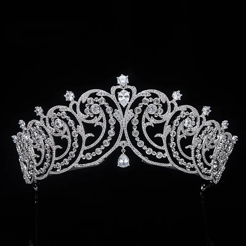 Royal Queen Silver Cubic Zirconia Tiaras Crowns for Brides Full Zircon Hairbands Wedding Bridal Party Hair Accessoriesm Gifts
Royal Queen Silver Cubic Zirconia Tiaras Crowns for Brides Full Zircon Hairbands Wedding Bridal Party Hair Accessoriesm Gifts