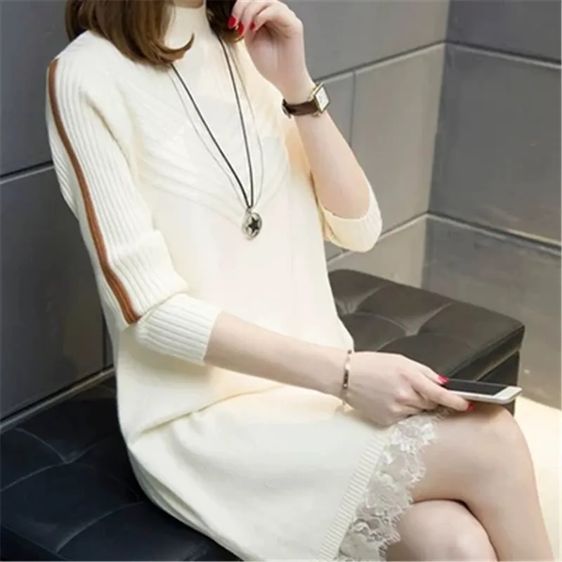 Winter Women's Sweater Dress 2018 New pullover Round Neck Casual Knit Sweater Dress Fashion Long Sleeve Loose Short Dress G942
Winter Women's Sweater Dress 2018 New pullover Round Neck Casual Knit Sweater Dress Fashion Long Sleeve Loose Short Dress G942
