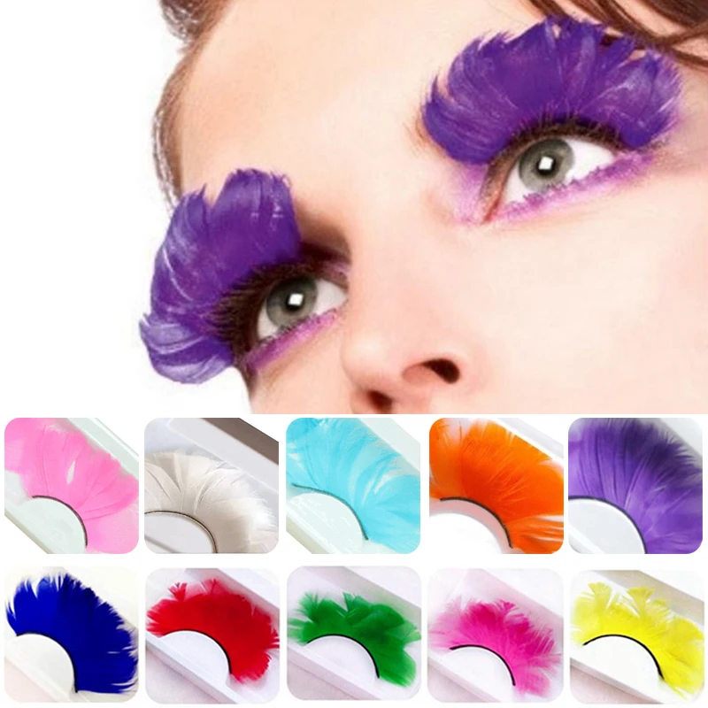 YOKPN 1 Pair Colorful Feather Stage Makeup Fake Eyelashes Modeling Party Masquerade Exaggerated False Eyelashes Extension Tools
YOKPN 1 Pair Colorful Feather Stage Makeup Fake Eyelashes Modeling Party Masquerade Exaggerated False Eyelashes Extension Tools