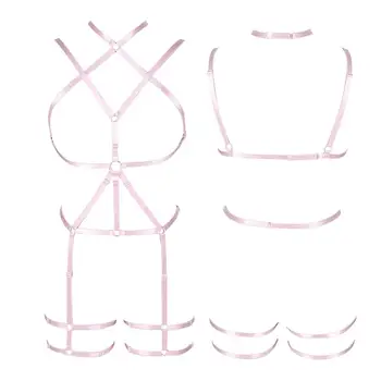Pink Strappy Full Body Cage Lingerie Belt Garter Set Punk Goth Adjust Elastic Triangle Frame Party Festival Rave Women Harness
Pink Strappy Full Body Cage Lingerie Belt Garter Set Punk Goth Adjust Elastic Triangle Frame Party Festival Rave Women Harness