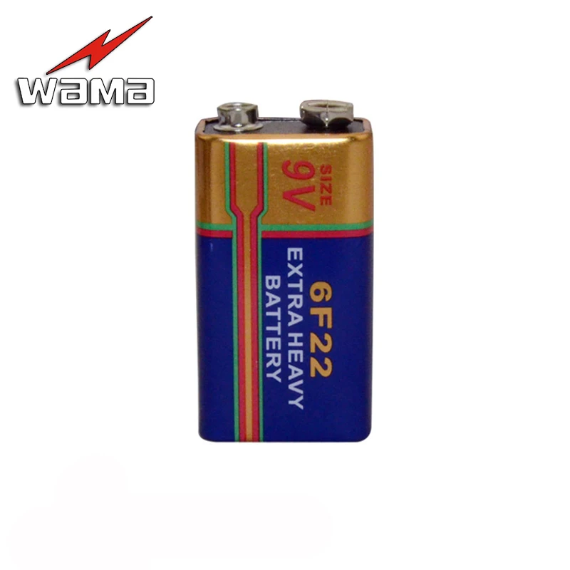 Фото 20 шт./кор. Wama 6F22 1604D батарея 9 в слой-встроенный ламинированный цинк-карбон | Батарейки (32845181203)