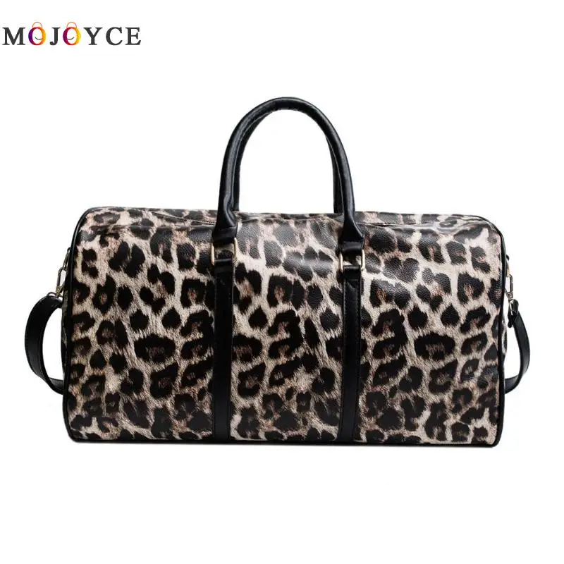 Women Sling Travel Bag Large Capacity Leopard Travel Totes Bags PU Leather Weekend Duffel Bag 
Women Sling Travel Bag Large Capacity Leopard Travel Totes Bags PU Leather Weekend Duffel Bag