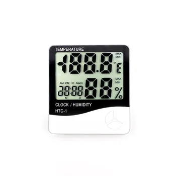 Indoor Room LCD Electronic Temperature Humidity Meter Digital Thermometer Hygrometer Weather Station Alarm Clock HTC-1
Indoor Room LCD Electronic Temperature Humidity Meter Digital Thermometer Hygrometer Weather Station Alarm Clock HTC-1