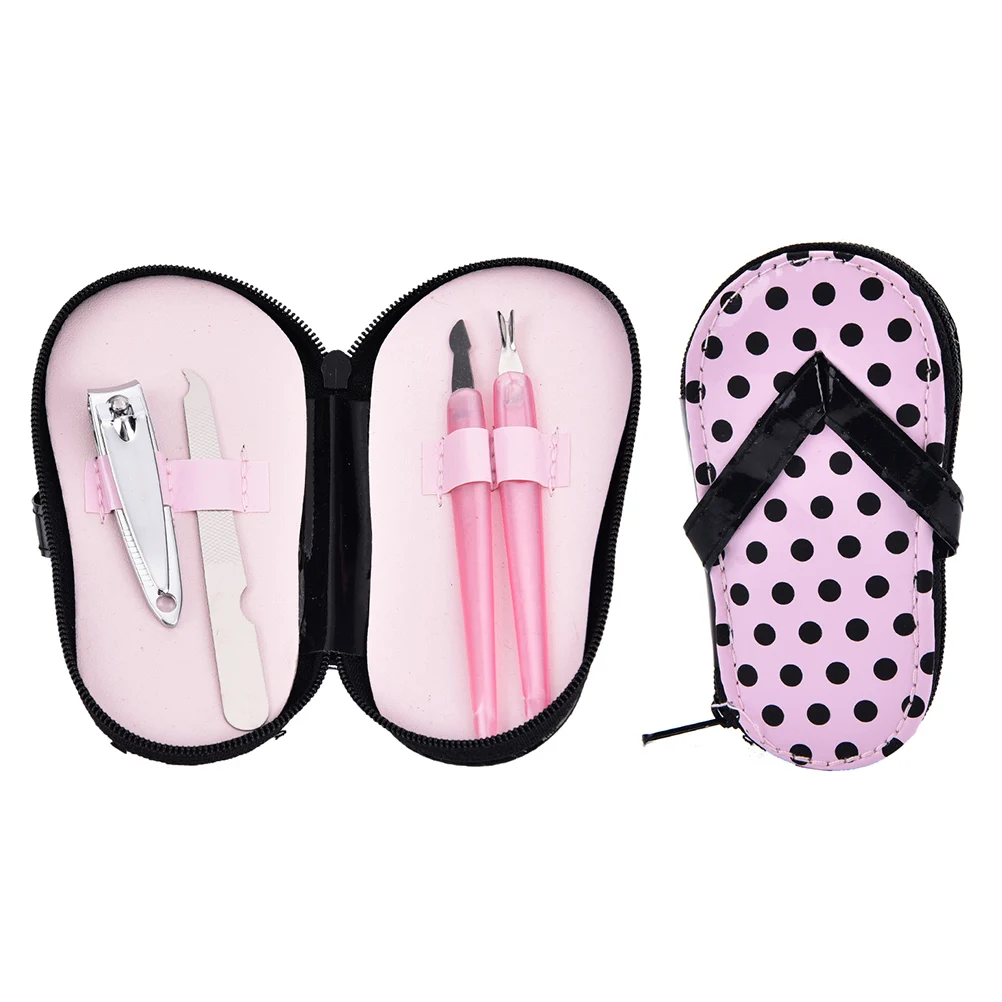 4Pcs/set slippers shaped Nail Art Manicure Set Nail Care Tools with Mini Finger Nail Cutter Clipper File Scissor Tweezers Color
4Pcs/set slippers shaped Nail Art Manicure Set Nail Care Tools with Mini Finger Nail Cutter Clipper File Scissor Tweezers Color