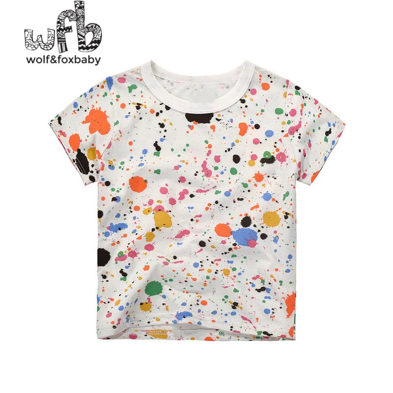 Retail 2-10 years children's T-shirt short-sleeved round neck cotton summer children Color printing
Retail 2-10 years children's T-shirt short-sleeved round neck cotton summer children Color printing