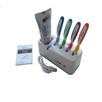 UV Toothbrush Sterilizer powered either by one USB 5V connect or by 4x 1.5V AA batteries
UV Toothbrush Sterilizer powered either by one USB 5V connect or by 4x 1.5V AA batteries