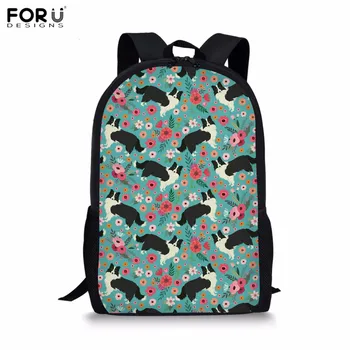 FORUDESIGNS Border Collie School Bags for Teenager Girl Student School Backpack For Girl Schoolbags Floral Printed For Women Bag
FORUDESIGNS Border Collie School Bags for Teenager Girl Student School Backpack For Girl Schoolbags Floral Printed For Women Bag