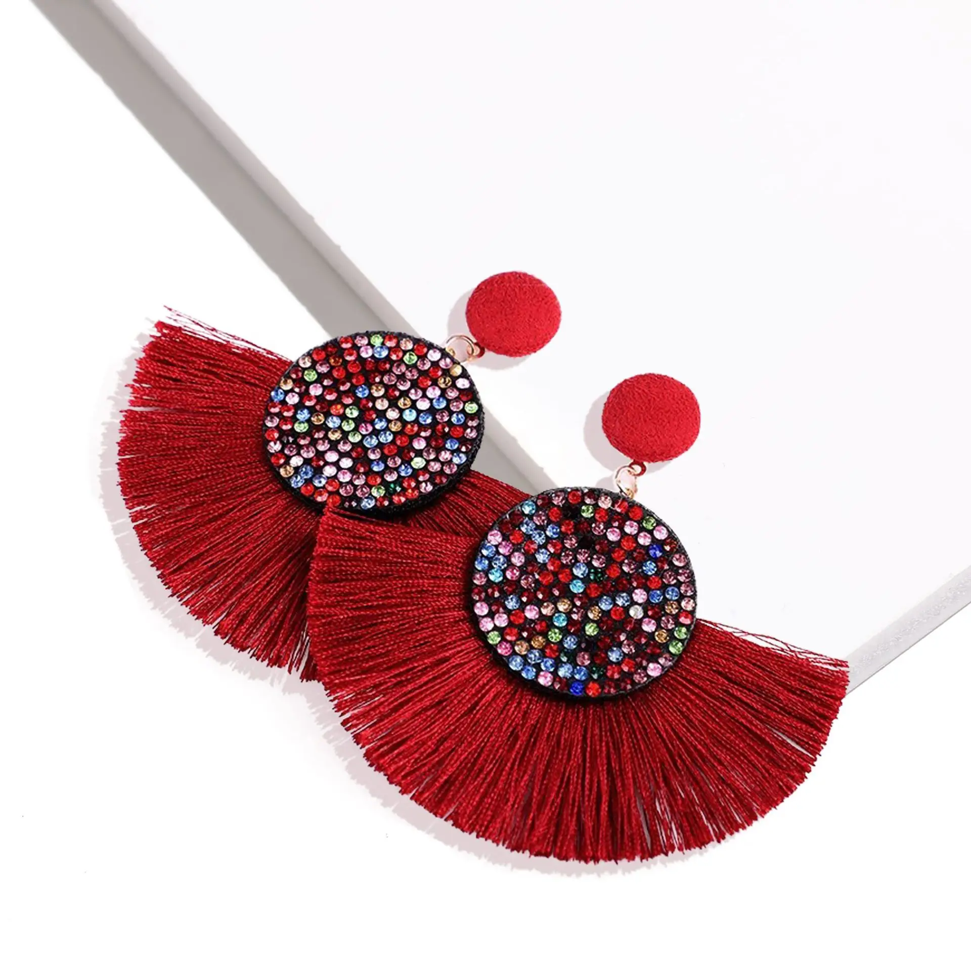Tassel Earrings for Women Fashion Jewelry Bohemian Round Rhinestone African Statement Boho Handmade Geometric Fringe Earring
Tassel Earrings for Women Fashion Jewelry Bohemian Round Rhinestone African Statement Boho Handmade Geometric Fringe Earring