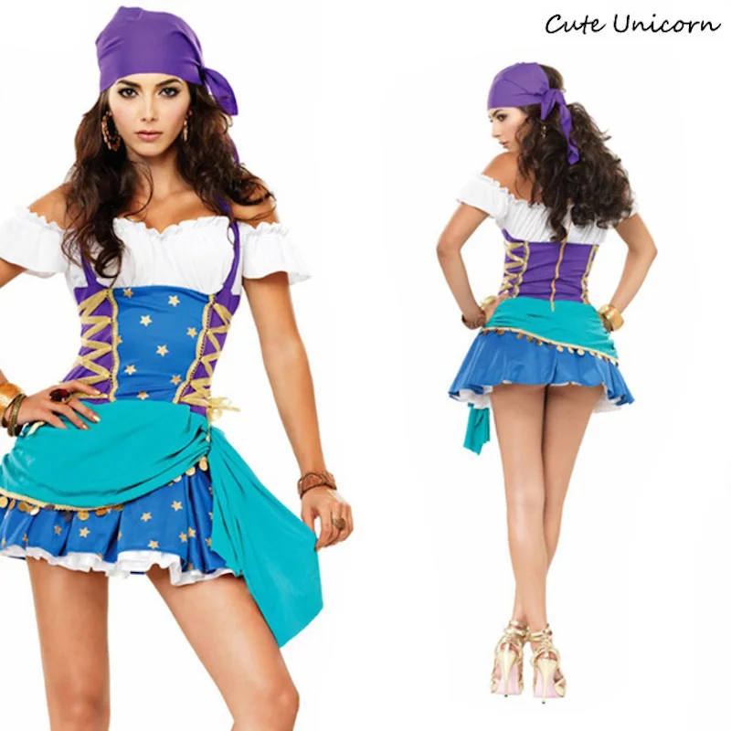 Women Gypsy Pirate Costume Halloween Carnival Uniforms Party Cosplay Costumes Fancy Dress Caribbean Pirates sexy Outfit
Women Gypsy Pirate Costume Halloween Carnival Uniforms Party Cosplay Costumes Fancy Dress Caribbean Pirates sexy Outfit