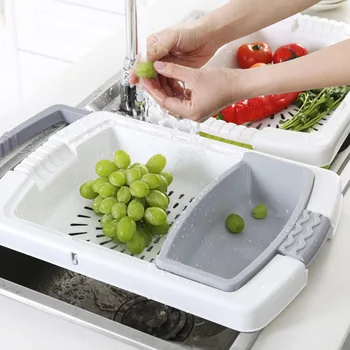 Creative Double-sided vegetable fruit chopping board stretch cutting board drain basket storage box Kitchen accessories tools
Creative Double-sided vegetable fruit chopping board stretch cutting board drain basket storage box Kitchen accessories tools